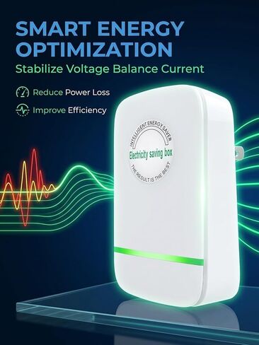 Electricity Saving Box Energy Saving Device Smart Save Plug Power Saver Voltage Optimization Surge Protection Thermoregulation Outlet Home Office Compact Plug and Play Energy Efficiency(2PCS) in Kuwait