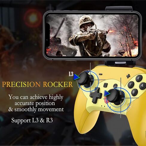 Joso Mobile Game Controller for iPhone iPad, Direct Play, Bluetooth Gaming Gamepad Joystick Works with Most iOS, iPad, MFi Games, Call of Duty Mobile(COD), Genshin Impact, Asphalt 9, Real Racing 3 in Kuwait