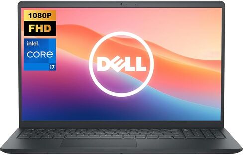 Dell 15.6" Touchscreen Laptop Computer, 64GB RAM 2TB SSD, Intel Core i7-1355U, FHD 1920 x 1080 Display, Fingerprint Reader, Backlit Keyboard, SD Card Reader, Windows 11, Carbon Black in Kuwait