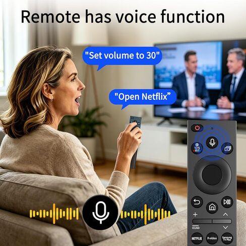 BN59-01357A BN59-01357F Solar Frame TV Remote Control Replacement for Samsung 2019-2026 Neo QLED Smart 4K Ultra HD TV with Voice & Rechargeable Solar Cell in Kuwait