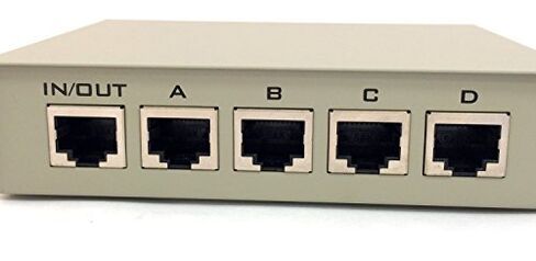 SANOXY Compact 4-Way RJ45 Ethernet Network Push Button Metal Mini Switch Box in Kuwait
