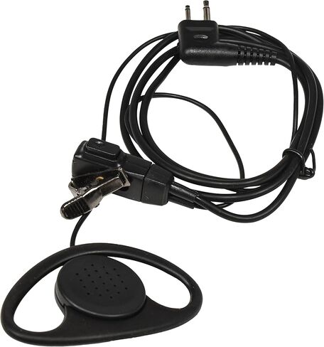 HQRP 4-Pack D Shape Earpiece Headset PTT Mic Compatible with Bearcom Radio Devices BC10 / BC20 / BC90 / BC95 / BC120 / BC130 / Black Box/Black Box Plus in Kuwait