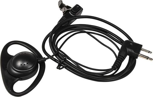HQRP 4-Pack D Shape Earpiece Headset PTT Mic Compatible with Bearcom Radio Devices BC10 / BC20 / BC90 / BC95 / BC120 / BC130 / Black Box/Black Box Plus in Kuwait