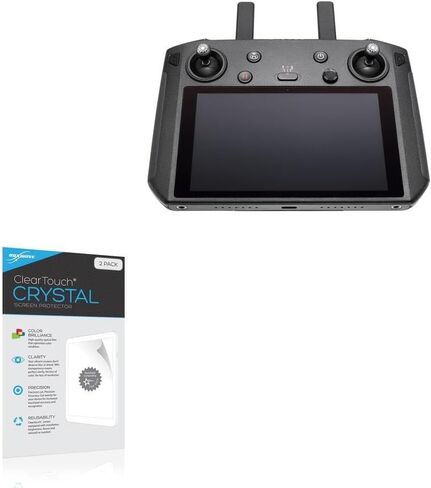 واقي شاشة BoxWave متوافق مع وحدة التحكم الذكية DJI - ClearTouch Crystal (عبوتان)، غلاف فيلم HD - واقي من الخدوش in Kuwait