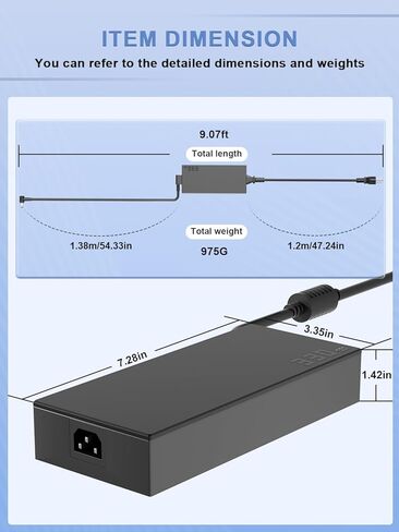 330W AC Charger Compatible with ASUS ROG Zephyrus Duo 16 GX650 ROG Strix Scar G18 G16 16 17 18 G814 G614 G733 G834 G634 GL702ZC Laptop Power Adapter A21-330P1A A22-330P1A Office and Home in Kuwait