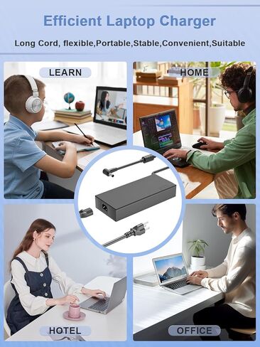 330W AC Charger Compatible with ASUS ROG Zephyrus Duo 16 GX650 ROG Strix Scar G18 G16 16 17 18 G814 G614 G733 G834 G634 GL702ZC Laptop Power Adapter A21-330P1A A22-330P1A Office and Home in Kuwait