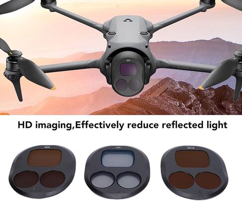Vikye ND/CPL Filter Set Compatible with 4 Pro Drone, 3 Pack ND8 ND16 CPL Adjustable Circular Polarizing Multi Coated HD Optical Glass in Kuwait