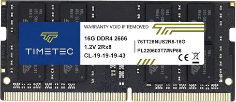 Timetec 16GB DDR4 2666MHz (PC4-2666V) PC4-21300 SODIMM ذاكرة الوصول العشوائي للكمبيوتر المحمول - 260 دبوس 1.2 فولت CL19 وحدة ذاكرة غير مخزنة غير ECC لأجهزة الكمبيوتر المحمول، والكمبيوتر المحمول، وأجهزة الكمبيوتر الصغيرة، الكل في واحد in Kuwait