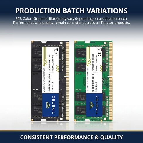 Timetec 16GB DDR4 2666MHz (PC4-2666V) PC4-21300 SODIMM ذاكرة الوصول العشوائي للكمبيوتر المحمول - 260 دبوس 1.2 فولت CL19 وحدة ذاكرة غير مخزنة غير ECC لأجهزة الكمبيوتر المحمول، والكمبيوتر المحمول، وأجهزة الكمبيوتر الصغيرة، الكل في واحد in Kuwait