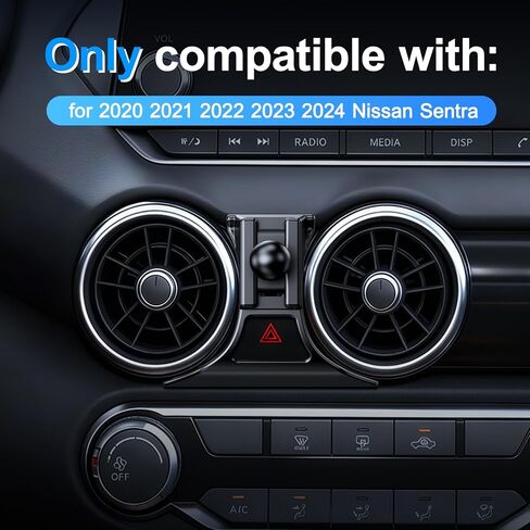 حامل هاتف ELOHEI لسيارة Nissan Sentra مع قاعدة مخصصة، حامل هاتف السيارة مصمم خصيصًا لسيارة Nissan Sentra 2020 2021 2022 2023 2024 ملحقات السيارة in Kuwait