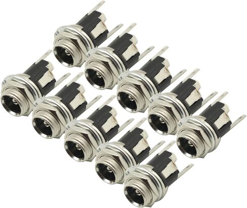 10 قطعة 3-Pin DC-021 5.5x2.1 مللي متر تيار مستمر مقبس متفرع التيار الكهربائي أنثى لوحة جبل موصل ، تيار مستمر مقبس متفرع الطاقة in Kuwait
