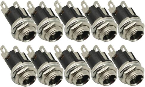 10 قطعة 3-Pin DC-021 5.5x2.1 مللي متر تيار مستمر مقبس متفرع التيار الكهربائي أنثى لوحة جبل موصل ، تيار مستمر مقبس متفرع الطاقة in Kuwait