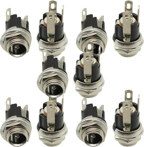 10 قطعة 3-Pin DC-021 5.5x2.1 مللي متر تيار مستمر مقبس متفرع التيار الكهربائي أنثى لوحة جبل موصل ، تيار مستمر مقبس متفرع الطاقة in Kuwait