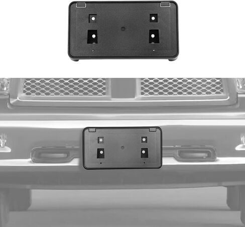 CHEROCAR FIT لـ DODGE RAM 1500 2500 3500 4500 5500 2018-2025 لوحة رخصة الأمامية حامل الحامل رقم لوحة الحامل اللوحة الإضافية الإكسسوارات الخارجية ، ألياف الكربون السوداء in Saudi Arabia