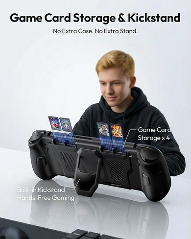 VOYEE Switch Controllers with Hall Effect Joystick & Kickstand for Switch/Switch OLED, Wireless Pro Controller Joypad with RGB Light, Turbo, Macro Programming, 4 Game Slot, Ergonomic Grip in Kuwait