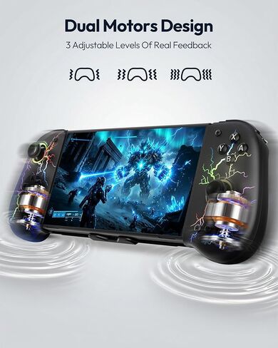 VOYEE Switch Controllers with Hall Effect Joystick & Kickstand for Switch/Switch OLED, Wireless Pro Controller Joypad with RGB Light, Turbo, Macro Programming, 4 Game Slot, Ergonomic Grip in Kuwait