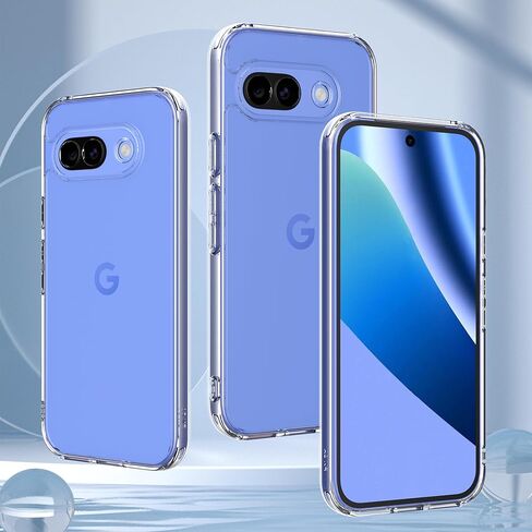 Anoowkoa Designed for Google Pixel 10a Case with 2 Pack Tempered Glass Screen Protector.Anti Yellowing Clear Phone Case[Military Grade Protection] High Transparency.Anti-Scratch.Transparent in Saudi Arabia