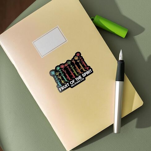 (3Pcs) Fruit of The Spirit Sticker Christian Inspirational Decals Decorate Books Laptop Phone Water Bottles Tumbler Waterproof Vinyl Stickers 3 x 2.3 inches in Kuwait