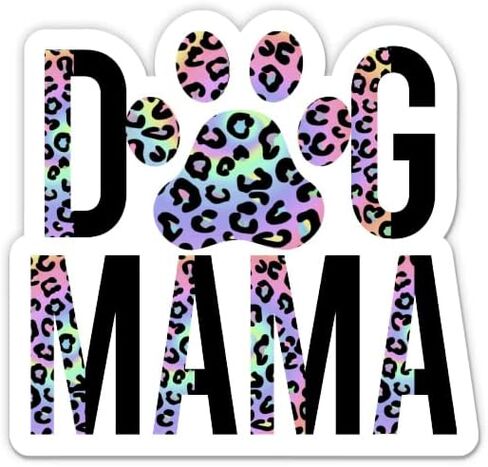Dog Mama Sticker - 5" Laptop Sticker - Waterproof Vinyl for Car, Phone, Water Bottle - Dog Mom Decal in Kuwait