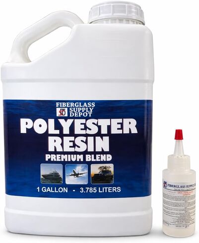 Premium Polyester Resin w/Hardener for Laminating Fiberglass mat, biaxle, Cloth (Gallon) in Saudi Arabia