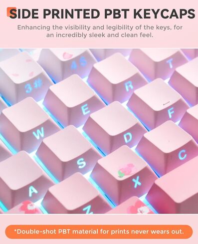 مجموعة لوحة مفاتيح ميكانيكية لاسلكية DAREU EK98pro Sakura Pink وماوس ألعاب لاسلكي in Kuwait