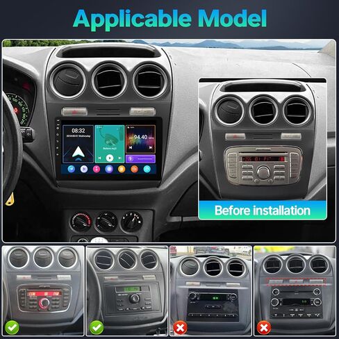 Leadfan Car Radio Stereo for Ford Transit Connect 2010 2011 2012 2013, 10.1 inch Touch Screen Wireless Carplay Android Auto GPS Navigation Head Unit Bluetooth FM SWC MIC + Backup Camera, 2+32G in Kuwait