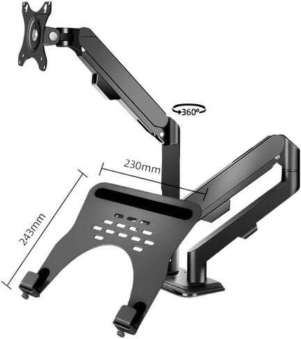 Screen Stand, Monitor Arm + Laptop Holder, Full Motion Stand for 10-16" Laptops and 13-32" Computers Led LCD Screen Supports Tilt and Rotation-1-Xy360-M22B in Kuwait