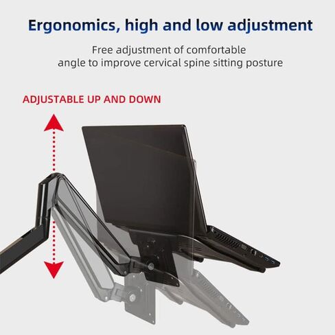 Screen Stand, Monitor Arm + Laptop Holder, Full Motion Stand for 10-16" Laptops and 13-32" Computers Led LCD Screen Supports Tilt and Rotation-1-Xy360-M22B in Kuwait