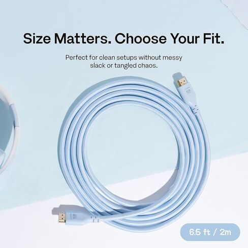 Pixio PS1D Wave Blue Dual Monitor Arm with Blue HDMI 2.1 Cable Ultra Certified Ultra High Speed 6FT 8K 60Hz 4K 120Hz Nylon Braided in Kuwait