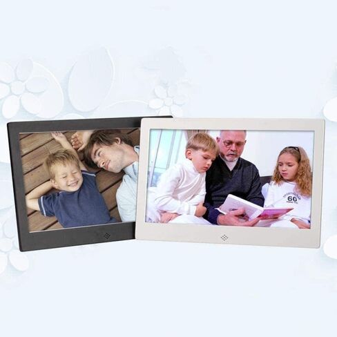 إطار صور رقمي، شاشة LED عالية الدقة 1080 بكسل، متعدد الوظائف، دعم بطاقة USB/Sd، ساعة تقويم، تصميم أسود أنيق، جهاز تحكم عن بعد in Kuwait