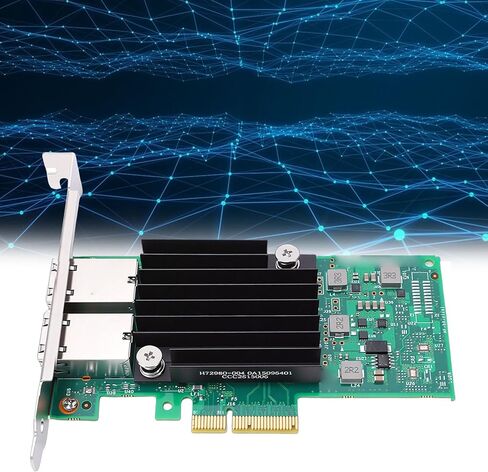 بطاقة شبكة Yunseity 10 جيجا بايت PCIE، محول إيثرنت مزدوج منفذ RJ45 مع دعم للرقاقة وPCI Express 3.0 X4، لخادم VMware in Kuwait