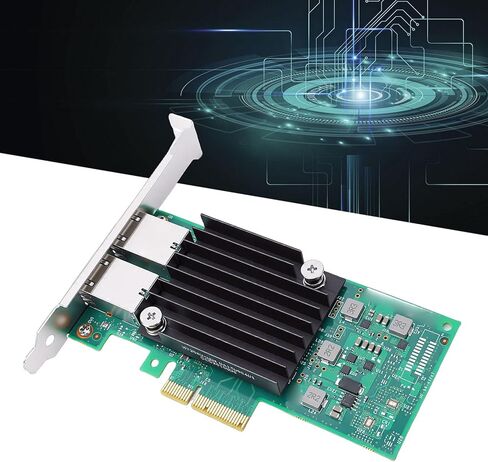 بطاقة شبكة Yunseity 10 جيجا بايت PCIE، محول إيثرنت مزدوج منفذ RJ45 مع دعم للرقاقة وPCI Express 3.0 X4، لخادم VMware in Kuwait