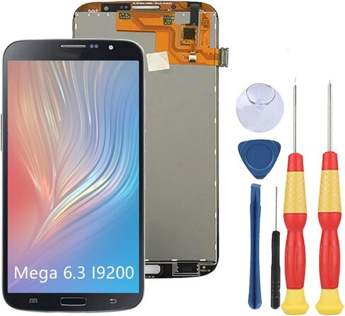 شاشة LCD متوافقة مع قطع غيار إصلاح مجموعة شاشة LCD تعمل باللمس Samsung Galaxy Mega 6.3 I9200 مع الأدوات. in Kuwait