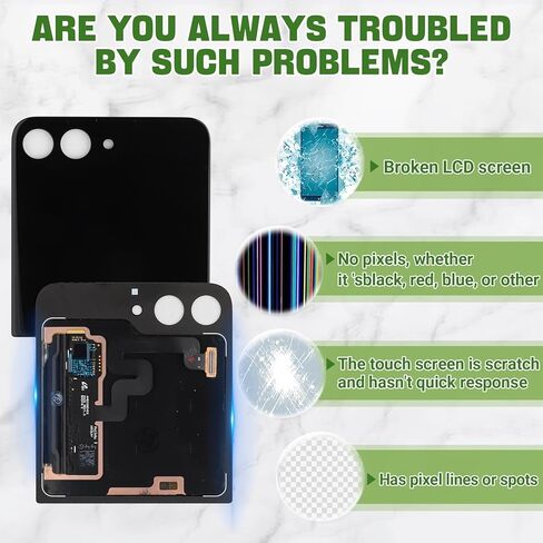 New LCD Display Compatible with Galaxy Z Flip5 SM-F731U,SM-F731W 3.4" Touch Screen Digitizer Assembly Replacement with Upgraded Repair Tools Kit-Black in Kuwait