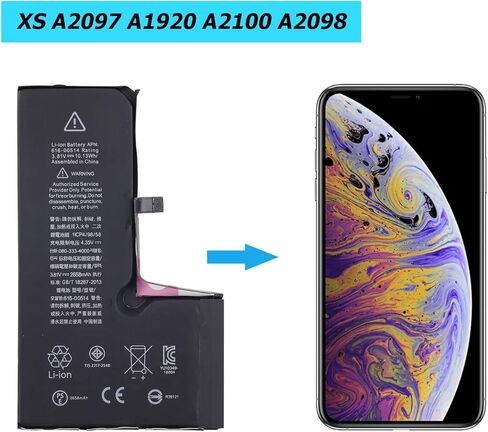 Replacement Battery 616-00514 Compatible with iPhone Xs A2097 A1920 A2100 A2098 with Toolkit in Kuwait