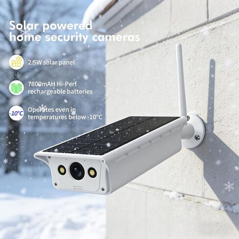 Solar Security Camera Outdoor Wireless WiFi, No Subscription,Built in SD,AI Detect and Hi-Perf Battery, Reliable Below -10°C for Outdoor Surveillance. Solar Powered Home Security Cameras in Kuwait