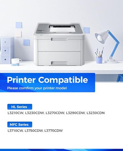 TN227 Toner Cartridge Set 4-Pack Replacement for Brother TN-227 TN223 Compatible with Color HL-L3270CDW HL-L3210CW MFC-L3770CDW HL-L3290CDW MFC-L3750CDW L3710CW HL-L3230CDW L3230CDN Printer Ink Black in Kuwait