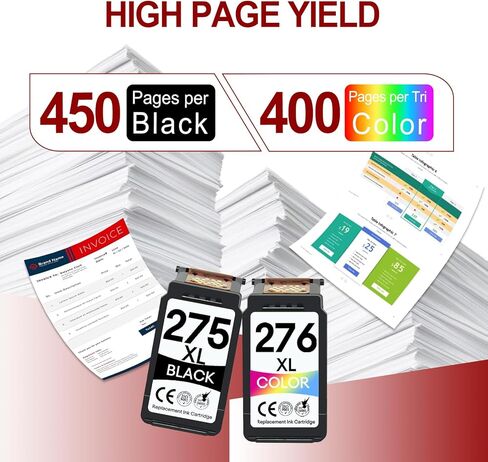 275XL PG-275 Black Ink Cartridge Replacement for Canon 275 Black Ink for Cannon Ink 275 Printers PIXMA TR4720 TS3722 TS3700 TR4700 TS3522 TS3500 TS3520 TS3720 TR4722 (2 Pack, Black*2) in Kuwait