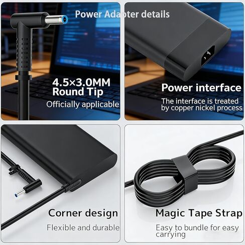 230 واط 200 واط شاحن تيار متردد مناسب لأجهزة الكمبيوتر المحمولة Hp Omen 15 16 17 Victus 15 16 Zbook Fury 15 16 G8 G9 G10 Tpn-La10 Tpn-Da10 M41303-001 19.5v 11.8a 4.5*3.0mm محول الطاقة in Kuwait