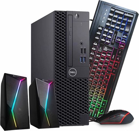 Dell OptiPlex 3060 Desktop PC | Intel Core i7 8th Gen Hexa Core | 16GB RAM | 1TB SSD | Windows 11 Pro | WiFi + Bluetooth | RGB Speaker | (Renewed) in Kuwait