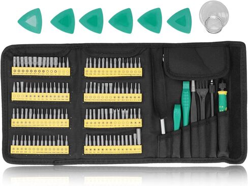 Electronics Screwdriver Set, Accurate Repair Tool Kit with Multi Bits, Vanadium Steel - Wear, Complete Accessories, Ideal for Computer and Mobile Phone Maintenance in Kuwait