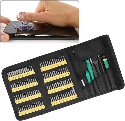 Electronics Screwdriver Set, Accurate Repair Tool Kit with Multi Bits, Vanadium Steel - Wear, Complete Accessories, Ideal for Computer and Mobile Phone Maintenance in Kuwait