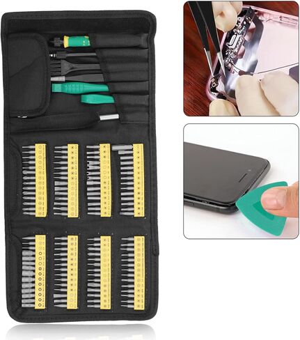 Electronics Screwdriver Set, Accurate Repair Tool Kit with Multi Bits, Vanadium Steel - Wear, Complete Accessories, Ideal for Computer and Mobile Phone Maintenance in Kuwait