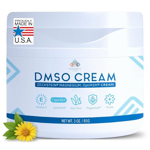 DMSO Cream 99.9% Pure Pharmaceutical Grade | Muscle, Joint & Skin Relief | Fast-Absorbing with Zechstein® Magnesium, OptiMSM®, Arnica, Aloe Vera, Vitamin E | Non-Greasy 3 oz in Saudi Arabia