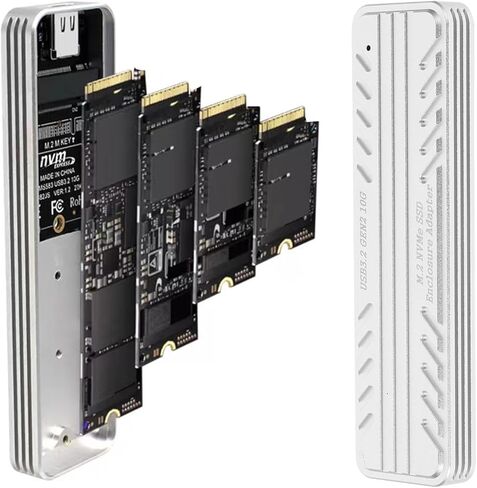 محول USB-c من سبائك الألومنيوم Nvme SSD متوافق مع حافظة Pcie خارجية Ssds عالية السرعة مع تصميم مدمج in Kuwait