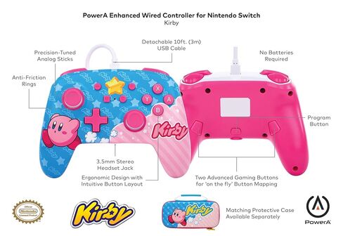 وحدة التحكم السلكية المحسنة PowerA لجهاز Nintendo Switch - Kirby (متجددة) in Kuwait
