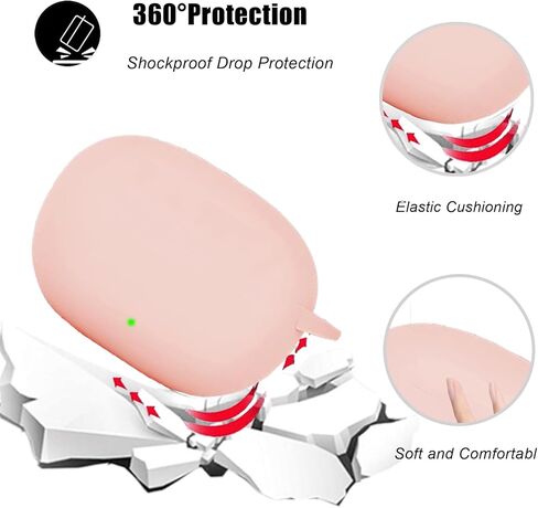 for Beats Studio Buds Case/Studio Buds Plus Case Cover,Cute Strawberry Charm Keychain,Pink Print Soft Silicone Skin Protective Case for New Beats Studio Buds+ Earbuds for Women Men Pink in Saudi Arabia