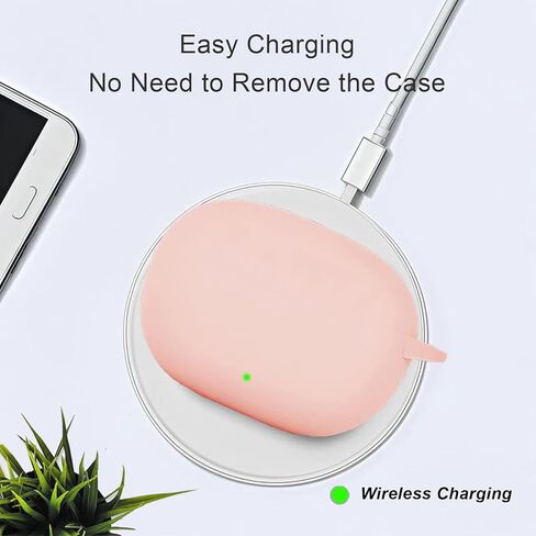 for Beats Studio Buds Case/Studio Buds Plus Case Cover,Cute Strawberry Charm Keychain,Pink Print Soft Silicone Skin Protective Case for New Beats Studio Buds+ Earbuds for Women Men Pink in Saudi Arabia