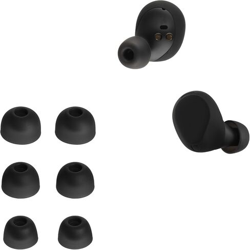 أطراف أذن بديلة 6X من kwmobile متوافقة مع Jabra Elite 8 Active - أطراف سيليكون لسماعات الأذن - أسود in Kuwait
