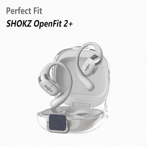 حافظة Geiomoo TPU لهاتف SHOKZ Open Fit 2+ T921، وليس لـ SHOKZ Open Fit 2 T920، غطاء واقٍ مرن ناعم مقاوم للخدش مع حلقة تسلق (شفاف) in Kuwait
